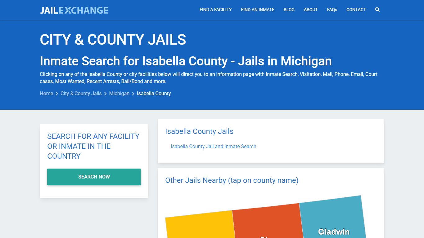 Inmate Search for Isabella County | Jails in Michigan - Jail Exchange